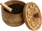 Salt Pinch Bowls - Vintage Salt Box Cellar with Wooden Lid, Spice Bowls for Cooking, Natural Mango Wood