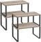 SONGMICS Cabinet Organizer Shelf, Set of 4 Kitchen Counter Shelves, Kitchen Storage,