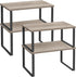 SONGMICS Cabinet Organizer Shelf, Set of 4 Kitchen Counter Shelves, Kitchen Storage,