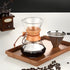 Pour Over Coffee Maker with Reusable Stainless Steel Filter, Lead-Free Borosilicate Glass Carafe