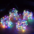 4-Pack 50 LEDs Multicolored Christmas Fairy Lights, Battery Operated Mini LED String Lights