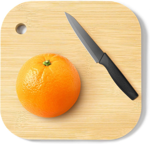 Small Bamboo Wood Cutting Board, 8" Mini Lightweight Wooden Chopping Board for Fruit and Vegetable