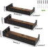 Set 3 Moon and Stars Wall Shelves Black, of Small Floating Shelves for Bedroom Living Room Wall Storage or Decor, Brown