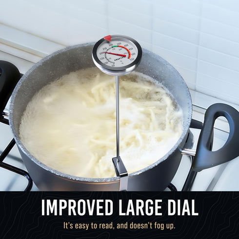 Candy Thermometer with Pot Clip - Deep Fry Oil Thermometer for Frying, 2 Pack Cooking Thermometer