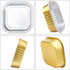 EUSOAR Cupcake Liners with Lids, 50pcs Gold Aluminum Foil Square Baking Cups for Muffin, Pie, Lava Cakes, Flan
