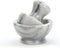 RSVP International Marble Mortar & Pestle, 4" Dia x 2.13", for Grinding Herbs, Spices, Garlic, White Marble
