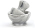 RSVP International Marble Mortar & Pestle, 4" Dia x 2.13", for Grinding Herbs, Spices, Garlic, White Marble