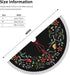 Forest Wreath Christmas Tree Skirt, Gorgeous Edge Tassel Lace for 36" Xmas Ornaments Decoration, Fox Design