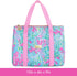 Lilly Pulitzer Cute Lunch Bag for Women, Insulated Tote Bag, Large Capacity Blue Mini Cooler with Storage Pocket