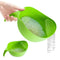 Rice Strainer with Handle - Lightweight Rice Washer Strainer Bowl with Smart Design for Easy Water Draining, Easy to