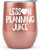 KLUBI Teacher Birthday Gifts for Women, Lesson Planning Juice Wine Tumbler 12oz with Lid