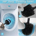 Set,304 Brushed Nickel Toilet Brush and Holder Stainless Steel Toilet Bowl Brush and Holder for Bathroom,Silver Heavy