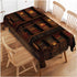 Swono Old Bookshelf Tablecloths Mysterious Library Bookshelf Kitchen Dinning Tabletop Decoration, Polyester Talking