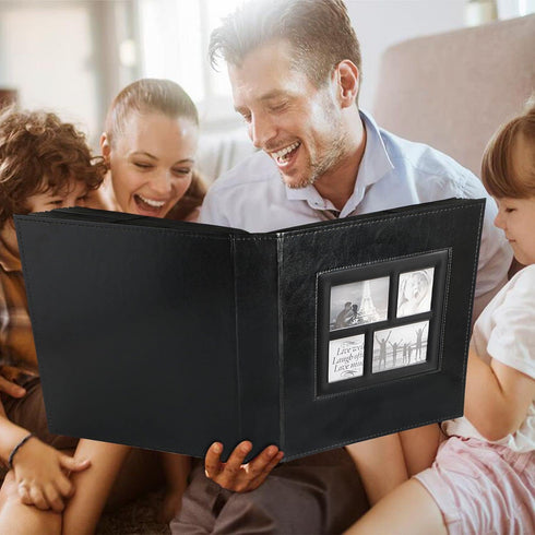 Ywlake Photo Album 4x6, 600 Pockets for Family Wedding Pictures, Holds 600 Horizontal and Vertical Photos, Black
