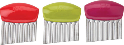 Joie Crinkle Cutter Kitchen Knife for Vegetables, Stainless Steel Blade, Colors Vary