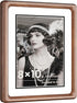 WILTYAPF 8x10 Premium Natural Walnut Wood Picture Frame, Handcrafted with Solid Wood Back