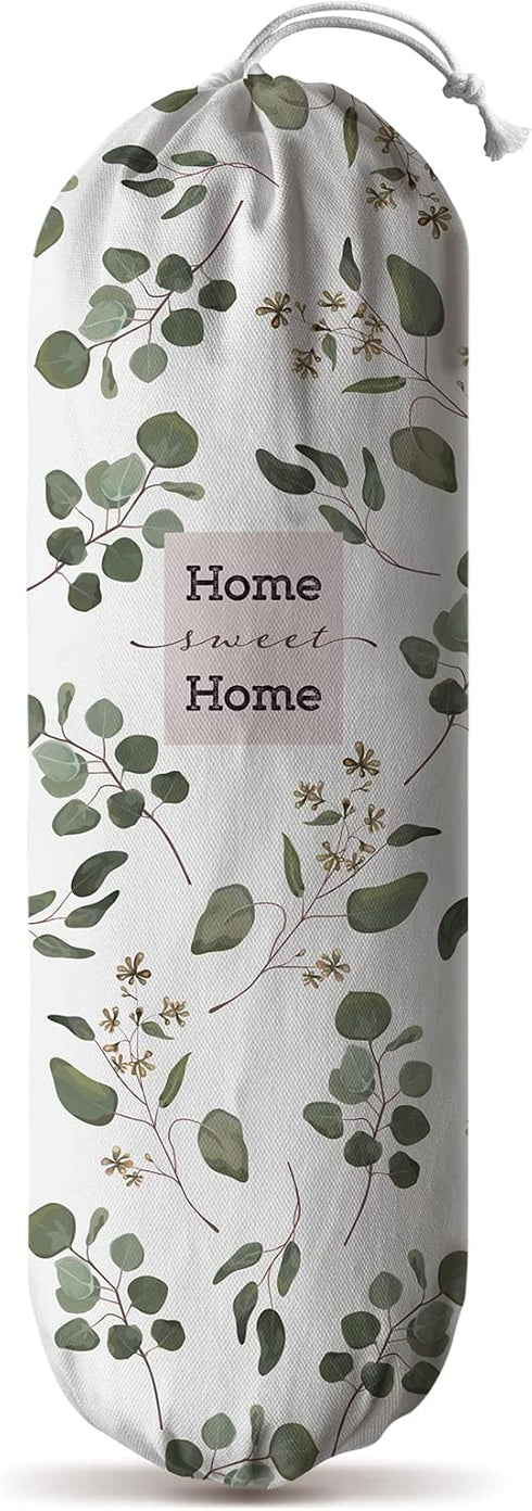 Hglian Grocery Bag Storage Dispenser, Eucalyptus Leaves Plastic Bag Holder, Kitchen Decor Organizer for Women