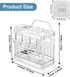 Utensil Holder, 2 Compartments Stainless Steel Utensil Drying Rack, Dish Drainer for Kitchen Counter, Silverware Cutlery Flatware Holder Forks, Knives, Spoons, Chopsticks Organizer (Silver) by IWNTWY