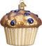 Old World Christmas Glass Blown Ornament, Blueberry Muffin (32263)