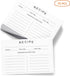 75 Count Recipe Cards, 4x6 Inch Double Sided Thick Card Stock, Modern Minimal Design, Fit with Recipe Binder