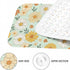 Culudea 40X16 Inch Daisy Retro Floral Bathtub Shower Mat Sage Boho Non-Slip Tub Extra Long Bath Floor Machine Washable