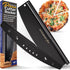 KitchenStar 18-Inch Pizza Cutter Rocker Blade - Sharp Stainless Steel Slicer Knife, Black Nonstick, Extra Large