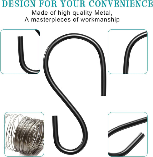 Sratte Mini S Hook for Hanging, 1 Inch Metal S Shaped Iron Wire Hook Hanger, 120 Pcs for Irish Day Decor, Pot Plant,