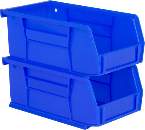 Hudson Exchange 7-1/2" x 4" x 3" Plastic Stackable Storage Bin and Hanging Container (Blue)