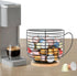 Extra-large K Cup Holders for Counter - Coffee Pod Storage Organizer, Large Capacity Black Wire Kup Storage