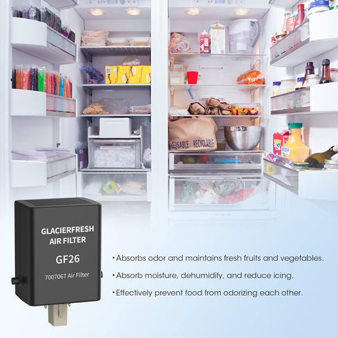 GLACIER FRESH Replacement Air Purification Cartridge for Sub-Zero Refrigerator 7042798, 7007076, 7007067 (1 Pack)