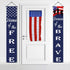 American Flag Soldier Porch Sign Banners - Patriotic Decoration for Memorial Day, 4th of July, Veterans Day, Labor Day