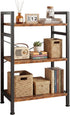 DUMOS 3 Tiers Bookshelf, Classical Book Shelf, Tall Display Shelves in Living