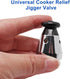Pressure Cooker Relief Jigger Valve 1Pc - Universal with Exhaust Rod, Whistle for Weight Pressures Control