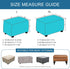 Bottom(06, KRFOONN Ottoman Slipcovers Stretch Rectangle Footrest Stool Covers Printed Ottoman Cover for Foot Stool