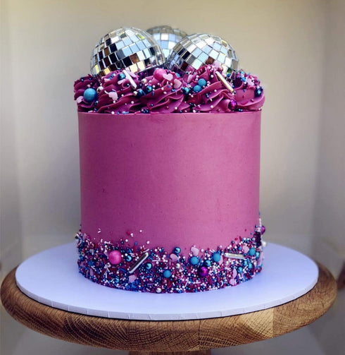 JeVenis Disco Ball Cake Decoration, 70's Disco Party Supplies for Birthday Party