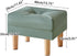 15.75"D 11.42"W12.6"H UHBD040GR YMYNY Small Footstool Ottoman, Faux Leather Footrest with Sponge Padded Seat, Step