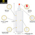 BRIGHTFROM Empty Squeeze Bottles 16 OZ, 2 PACK, BPA Free Squirt Containers for Condiments and Arts