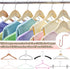 50 Pieces Hanger Connector Hooks, Metal Hanger Extender Hooks for Different Clothes Hangers, Rose Gold
