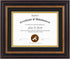 Golden State Art 8x10 Document Frame for 6x8 Diploma/Certificate/Picture, Black Gold & Burgundy, Real Glass