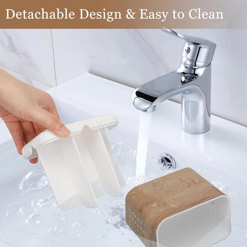 Toothbrush Holders for Bathrooms, Kids Electric Toothbrush and Toothpaste Organizer, 4 Slots Caddy for Countertop