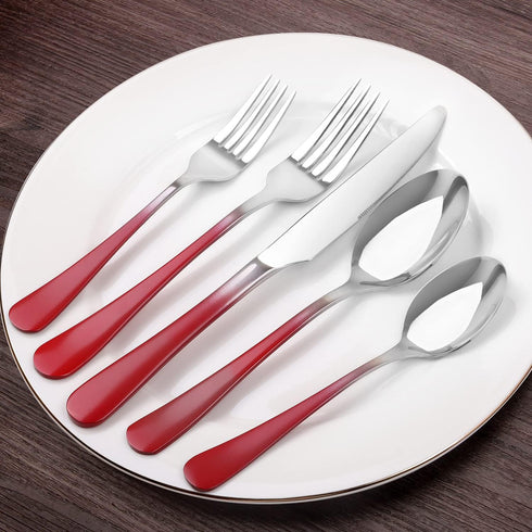 Bysta 20-Piece Stainless Steel Silverware Set, Kitchen Utensil Set Service for 4, Mirror Polished Tableware Cutlery