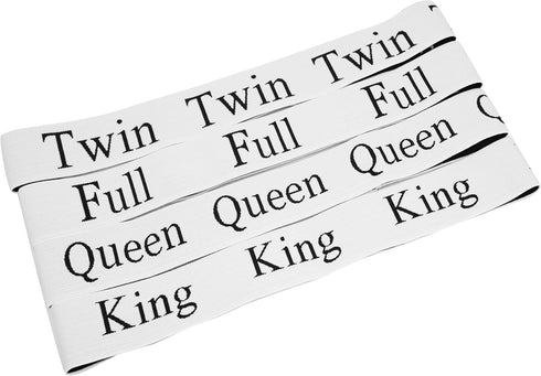 Bed Sheet Organizer and Storage Size Label Bands for Linen Closet Organization - King 2PCs Pack | White