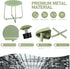 Outvita Indoor and Outdoor Side Table, Small Patio Side Table, Metal Round Portable Waterproof Weather Resistant End