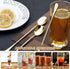 Long Handle 9.5 Inch Iced Cream Spoons, Stainless Steel Cocktail Stirring Spoons Set of 6 for Dessert