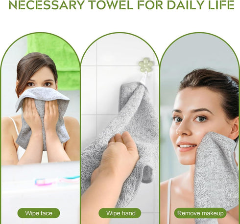 12Inch 12Inch SINLAND Microfiber Face Cloths Highly Absorbent Washcloths Soft Feel Fingertip Towels Multi-Purpose Wash