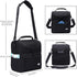 MIER 2 Compartment Lunch Bag, Leakproof Insulated Cooler Bag for Work, Black, for Men and Women