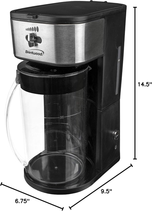Brentwood KT-2150BK Iced Tea and Coffee Maker - 64 Ounce Pitcher, Black