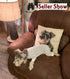Best Gift Cute Lovely Animals Pet Dog Big Eyes Black Schnauzer Cotton Linen Square Throw Pillow Case, 18"x 18"