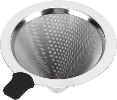 Pissente 400ml Pour Over Coffee Maker, High Temperature Resistant Glass Dripper with Stainless Steel Filter