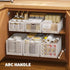 Sliding Cabinet Basket Organizer, Heavy Duty Carbon Steel Self Adhesive Slide Out Pantry Shelves for Kitchen